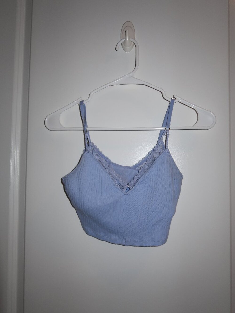 Aerie Ribbed Lace Bra Top